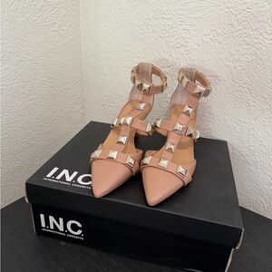 INC International Concepts Blush Studded Heels